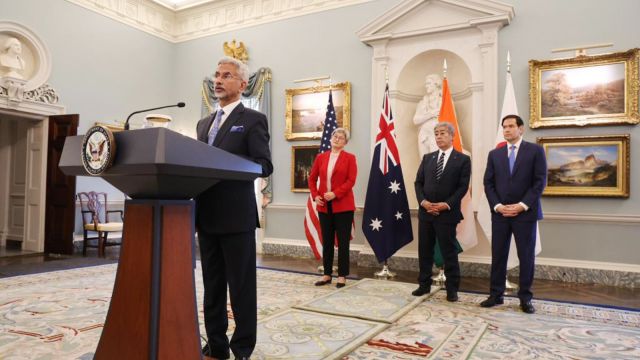 The Quad foreign ministers said that they were looking forward to the next Quad Leaders’ Summit hosted by India later this year and the next Quad Foreign Ministers’ Meeting hosted by Australia in 2026.