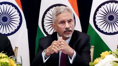 External Affairs Minister S Jaishankar speaks to the press