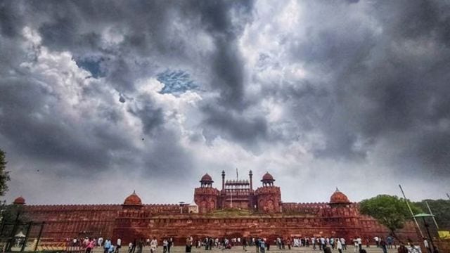  Dark clouds loom over the Red Fort, in New Delhi, Tuesday, July 1, 2025. (Photo/PTI)