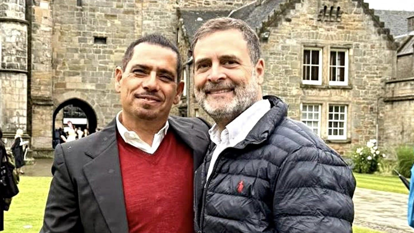 Rahul Gandhi with Priyanka Gandhi's husband Robert Vadra