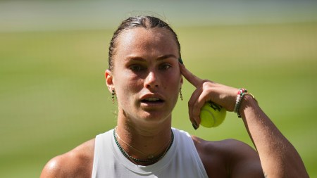 Sabalenka was irked when Anisimova didn't apologise after benefiting from the ball chipping the net and going over. (AP Photo)