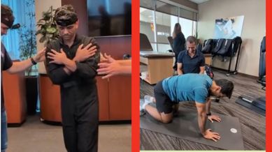 Shubhanshu Shukla learning to walk again