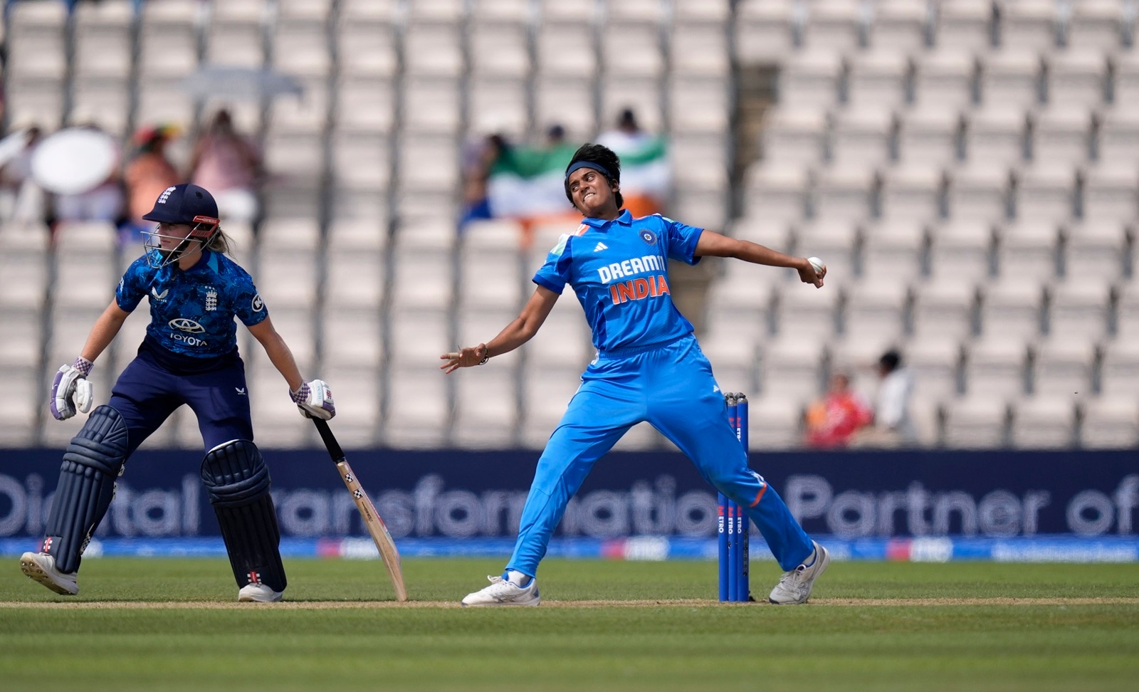 Shree Charani's cricketing roots can be traced back to her uncle's mid-day hobby of playing the sport. (AP Photo)