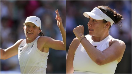 Swiatek or Anisimova will become the ninth different woman will lift the Venus Rosewater dish in nine years at Wimbledon. (AP Photo)