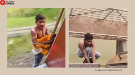 thief jumps from train after snatching phone