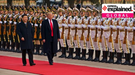 US President Donald Trump and President Xi Jinping of China in Beijing, Nov. 9, 2017.