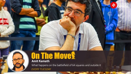 Former world chess champion Vladimir Kramnik at the FIDE World Rapid Team Championship. (FIDE via Mark Livshitz)