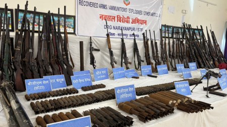 Abujhmad Maoists encounter, Abujhmad encounter, Abujhmad, encounter, Indo-Tibetan Border Police, Special Task Force, arms seized, Raipur, Abujhmad encounter, Indian express news, current affairs