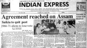 Assam Accord, Rajiv Gandhi, Independence day speech, Assam agreement, Forty Years Ago, editorial, Indian express, opinion news, current affairs