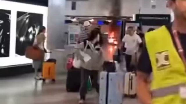 Hammer-wielding passenger sets fire, smashes desks at Milan airport, apprehended