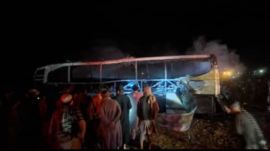 A bus carrying migrants crashed in Herat on August 19, 2025. (Photo: X/@Ahmadmuttaqi01)