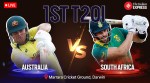 Australia vs South Africa 1st T20I Live Score: Follow the updates from AUS vs SA match in Darwin today.