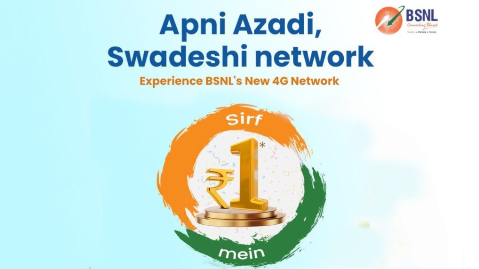BSNL launches Re 1 Freedom Offer with unlimited calls and 4G internet