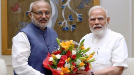C P Radhakrishnan with Prime Minister Narendra Modi
