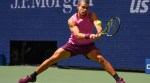 Carlos Alcaraz, of Spain, returns a shot to Luciano Darderi, of Italy, during the third round of the U.S. Open tennis championships, Friday, Aug. 29, 2025, in New York. (AP Photo)