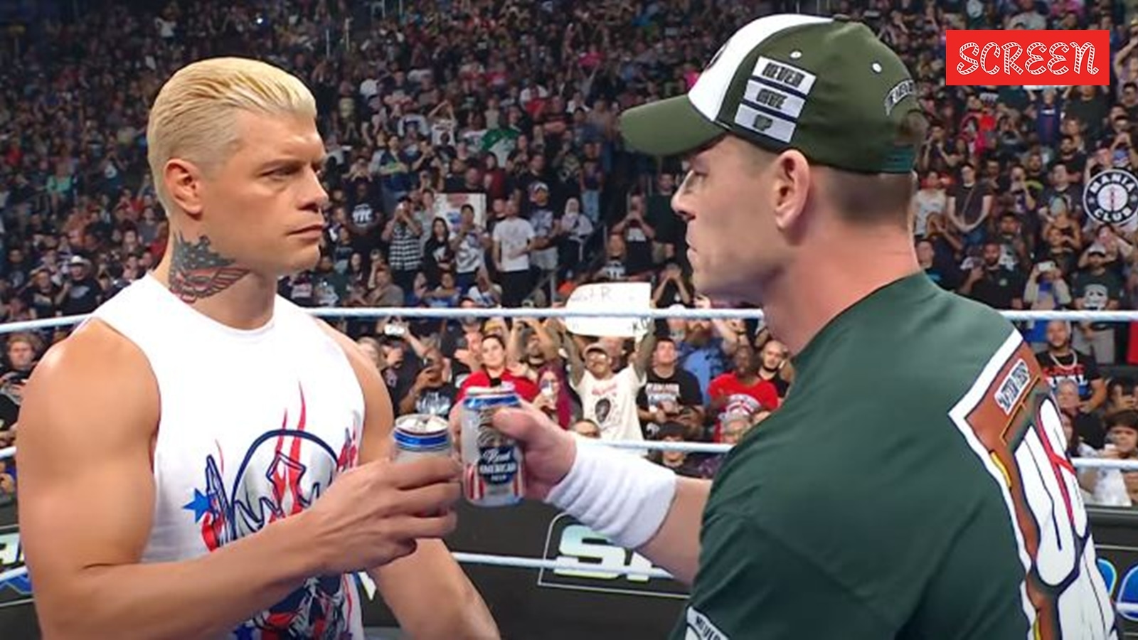 John Cena and Cody Rhodes celebrating
