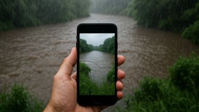 Volunteers are instructed to go to a certain spot along the river and take photos and videos of the water body.