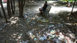 The entrance of the park located across the Rajesh Pilot memorial park in Gharoli