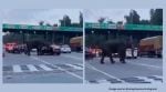 The viral video captures the driver managing to escape without injury by quickly speeding away (Image source: @vinayshaarma/Instagram)