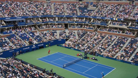 The Australian fan shouted back at the fans while collecting his belongings and left the arena. (AP)