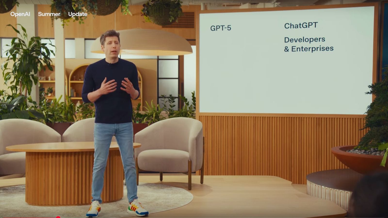 OpenAI CEO Sam Altman presents GPT-5, the company's latest AI model, promising smarter performance and free access for all users. (Express Image)