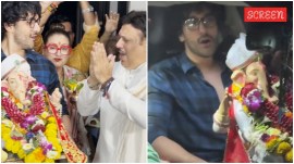 Ganesh Visarjan Govinda and wife Sunita Ahuja were seen bidding goodbye to Bappa last night.