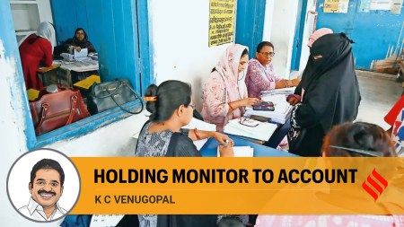 Booth-level officers during electoral roll revisions for upcoming Bihar legislative assembly election at polling booth in Patna. (File)
