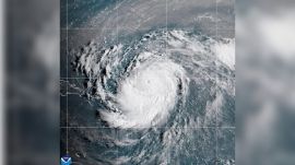 This satellite image provided by NOAA shows Hurricane Erin on Saturday, Aug. 16, 2025.