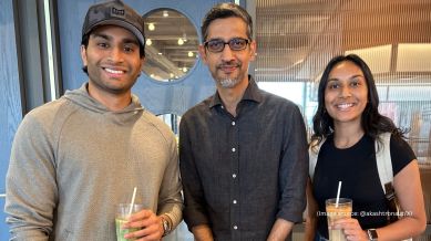 The picture was taken on Google's iconic California campus (Image source: @akashtronaut/X)