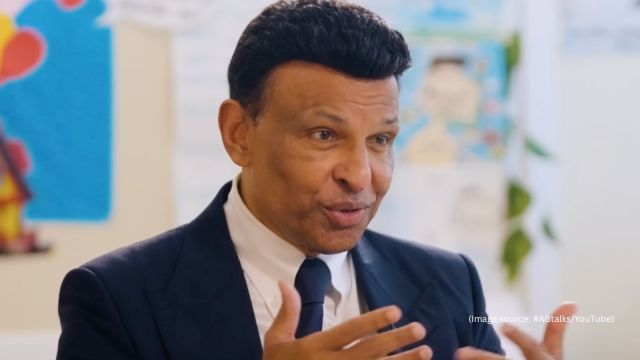 Sunny Varkey emphasised that his accomplishments were the result of extraordinary commitment, not chance (Image source: #ABtalks/YouTube)