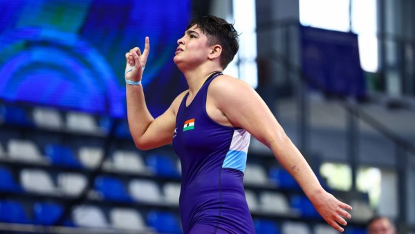 Kajal had first scored wins over Emili Mihaylova of Bulgaria and Kaiyrkul Sharshebaeva of Kyrgyzstan followed by a 13-6 win over American Jasmine Robinson in the semi-finals. (Photo: United World Wrestling)