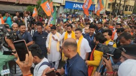 Tension in Barasat after clashes break out during Suvendu’s rally