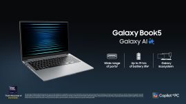 The Samsung Galaxy Book5 features that include AI in the laptop are Copilot with Hot keys for instant AI assistance. (Image: Samsung)