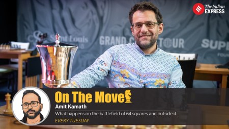 Levon Aronian after winning the Saint Louis Rapid and Blitz 2025. (Lennart Ootes via Saint Louis Chess)
