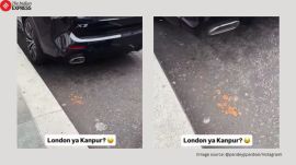 Gutka stains on London streets