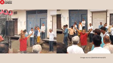 Man dance on friends funeral