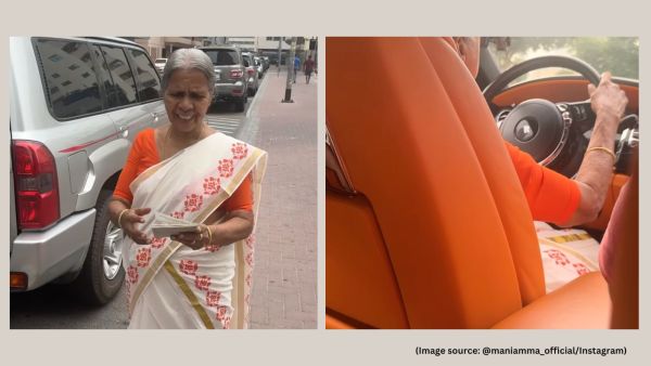 Mani Amma is seen showing her international driving permit before navigating the luxurious Rolls-Royce through Dubai’s traffic with striking confidence and ease (Image source: @maniamma_official/Instagram)