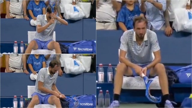 Daniil Medvedev temper tantrum meltdown US Open
