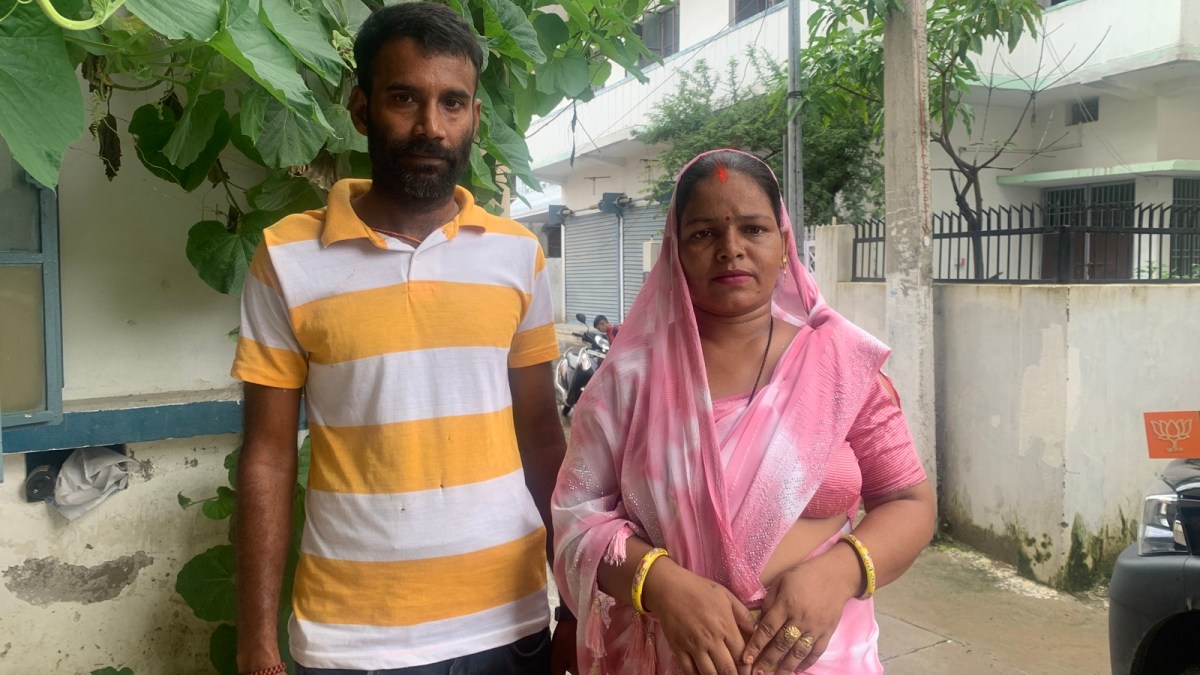 Minta Devi with her husband Dhananjay Kumar Singh.