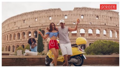 Kiara Advani and Hrithik Roshan shoot for the song "Aavan Jaavan" from War 2 in Rome.