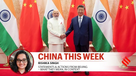Modi and Xi at the SCO in Tianjin, China.