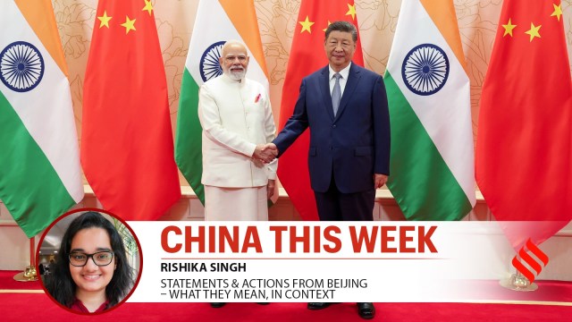 Modi and Xi at the SCO in Tianjin, China.