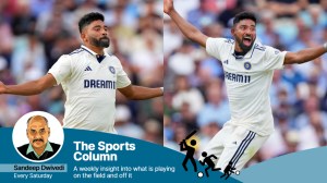 In an inspired spell around mid-day, Siraj cherrypicked England’s two most solid batsmen and put them on his plate. (AP)