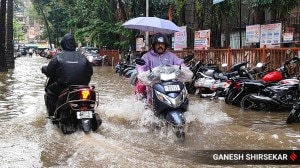 Waterlogging in Mumbai’s Sion on Saturday