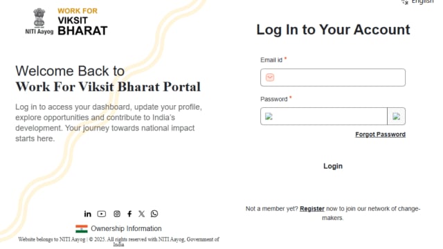 New NITI Aayog portal for jobs at workforbharat.niti.gov.in (Image: Official website)
