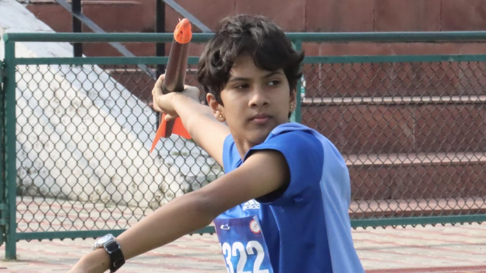 Aaradhya Wins Girls' U-14 Javelin Title