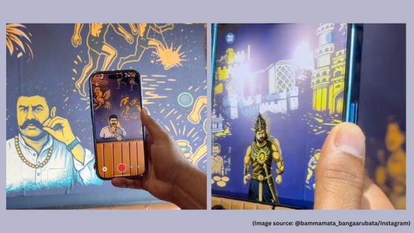 The restaurant has motion sensors and come to life when someone gets within 3–5 feet, triggering audio-visual displays that make the scenes move (Image source: @bammamata_bangaarubata/Instagram)