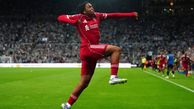 Liverpool's 16-year-old Rio Ngumoha scored goal on his debut to become 4th youngest goal scorer in Premier League history. (AP)