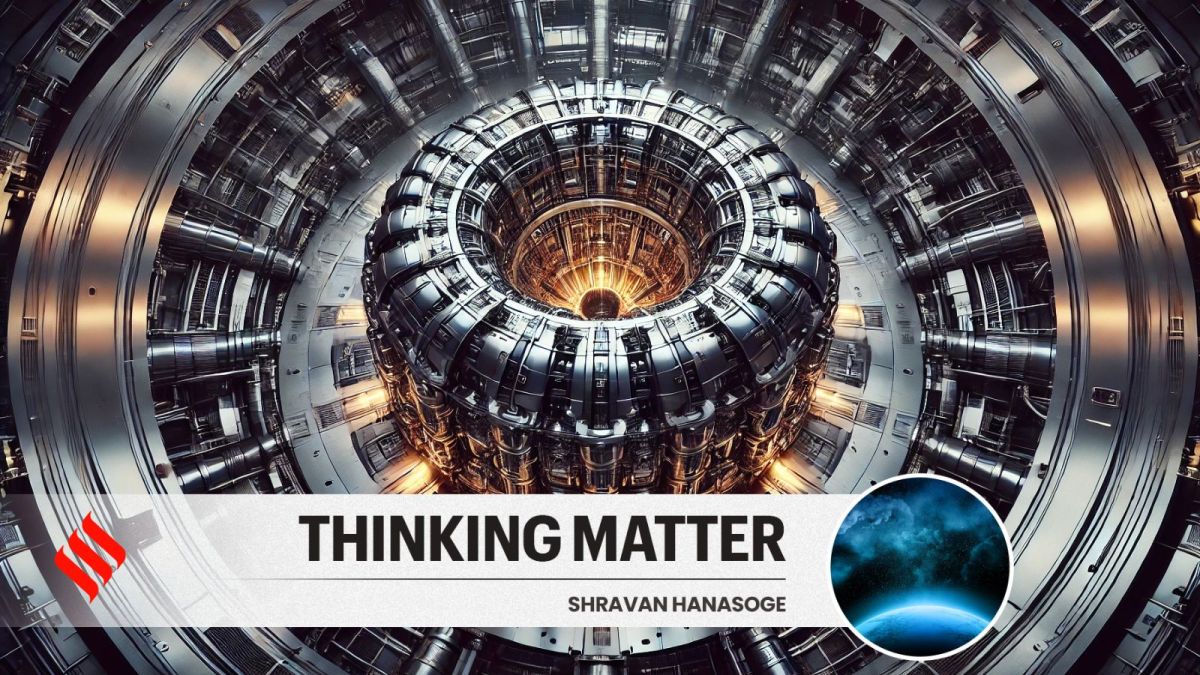 A conceptual rendering of a tokamak fusion reactor, designed to confine plasma in a magnetic field and mimic the Sun’s energy on Earth. (AI-generated image: DALLE)