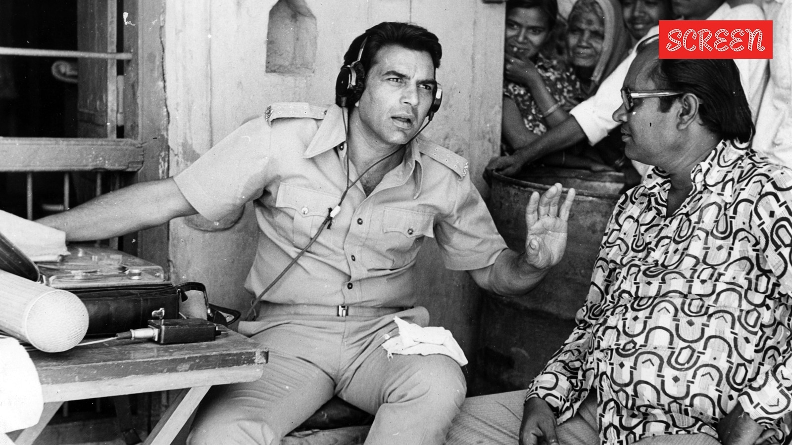 Dharmendra on the sets of Pratiggya